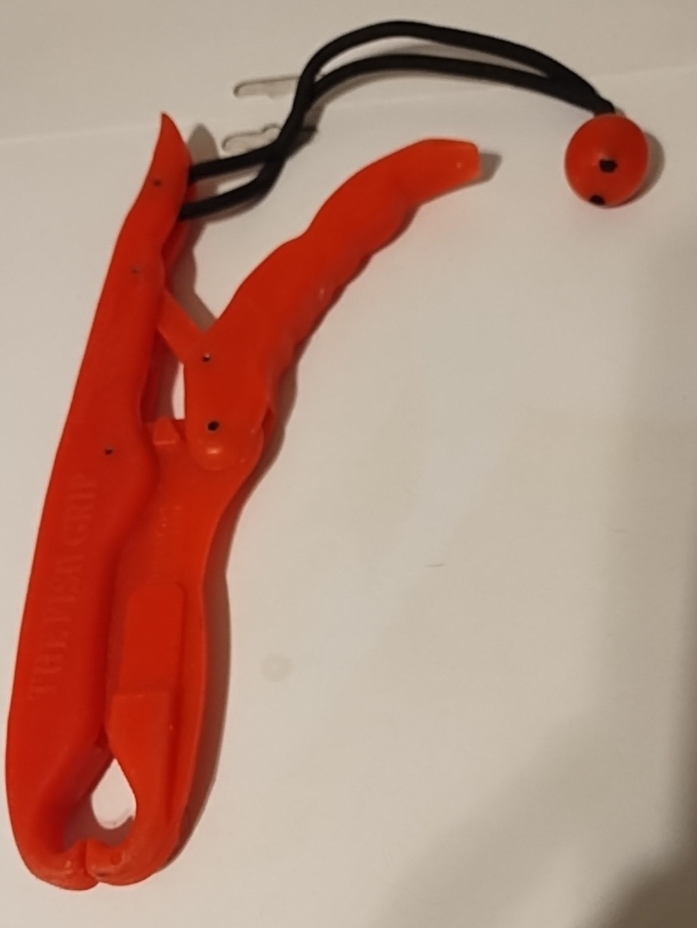 Bright Orange Fish Lip Gripper with Wrist Cord